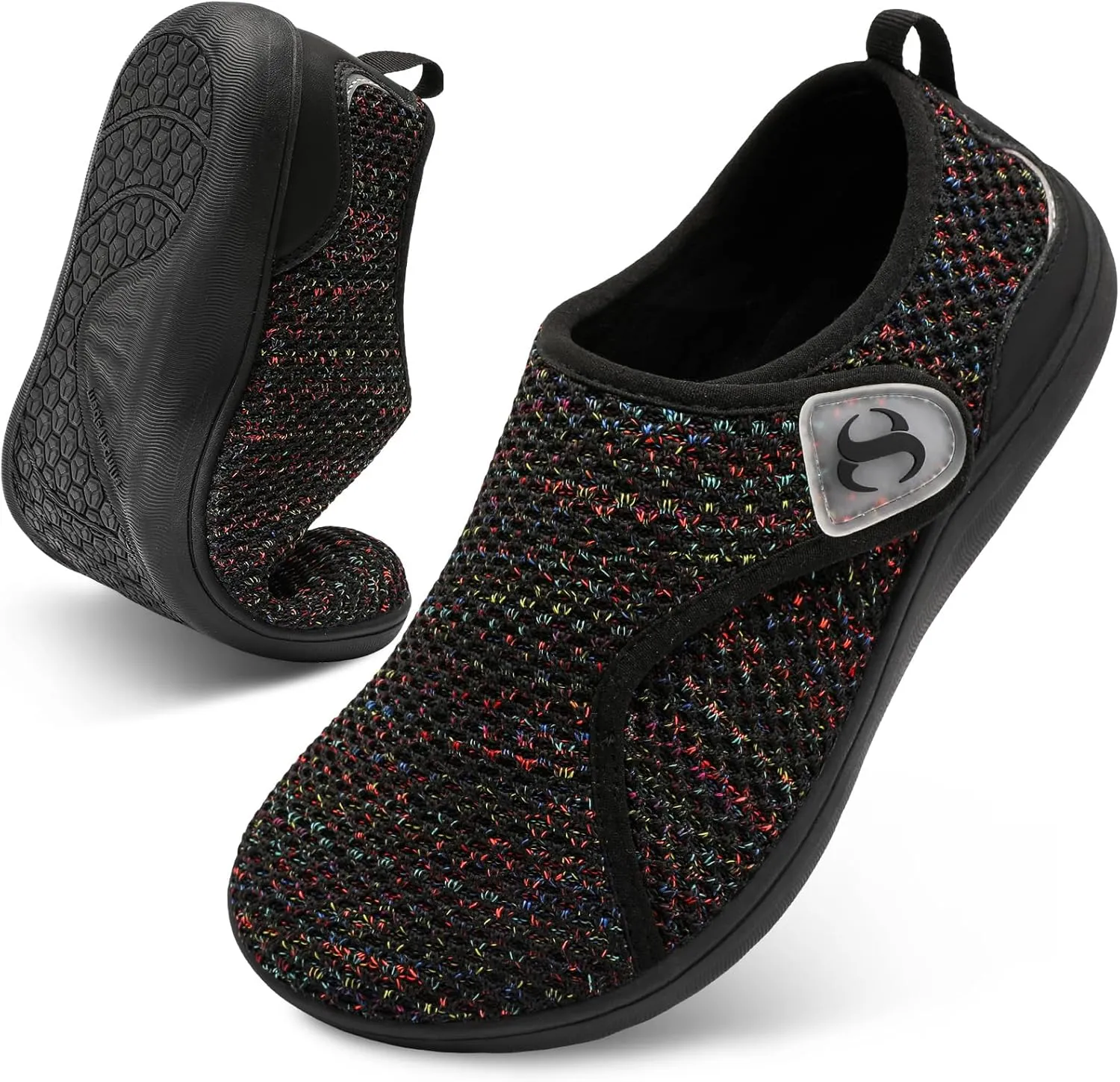 Womens Walking Shoes Comfortable Wide Diabetic Shoes Adjustable Zero Drop Edema Shoe Breathable Neuropathy Nursing Shoes Casual Wide Width Sneakers
