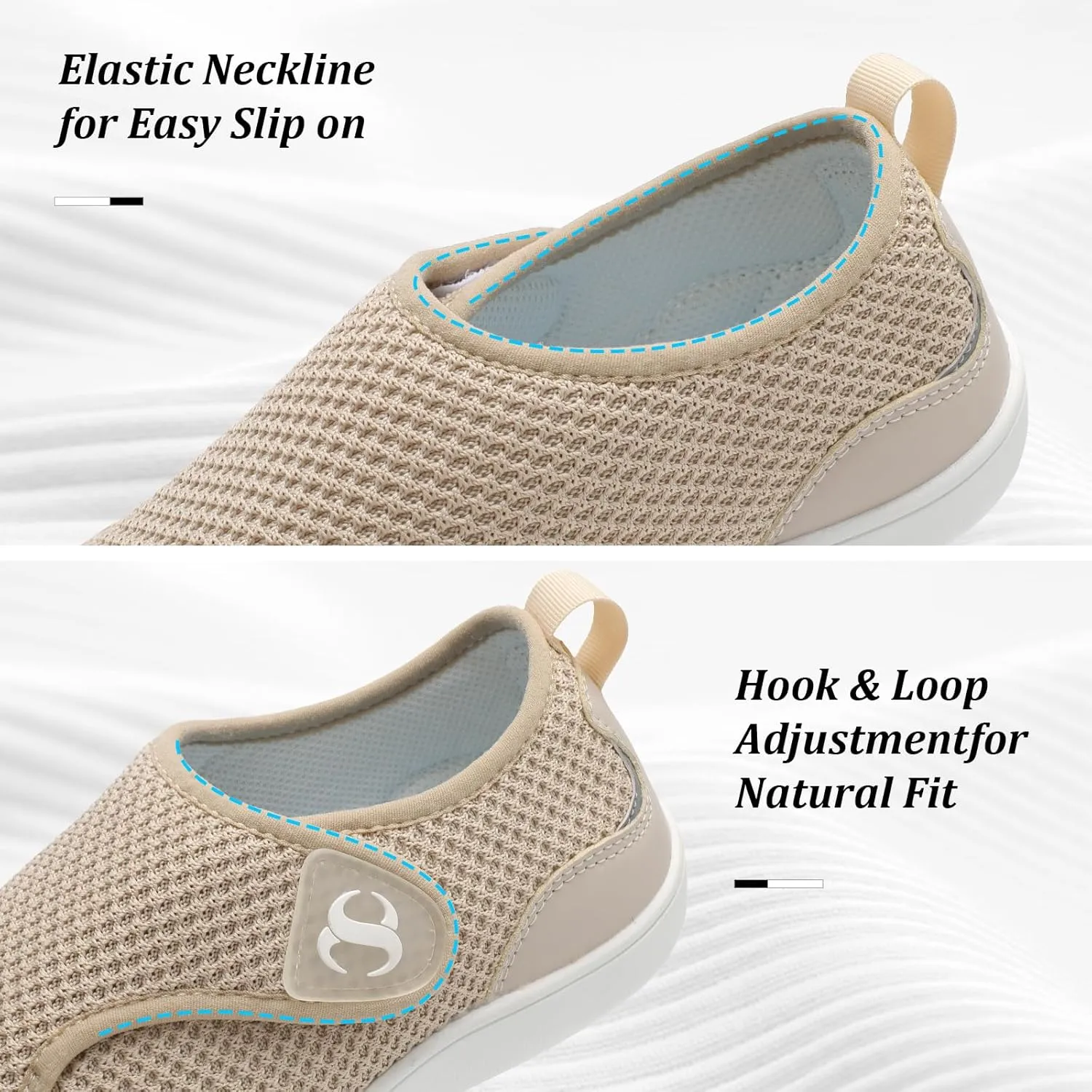 Womens Walking Shoes Comfortable Wide Diabetic Shoes Adjustable Zero Drop Edema Shoe Breathable Neuropathy Nursing Shoes Casual Wide Width Sneakers