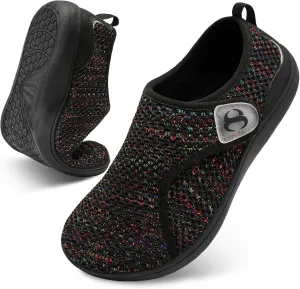 Womens Walking Shoes Comfortable Wide Diabetic Shoes Adjustable Zero Drop Edema Shoe Breathable Neuropathy Nursing Shoes Casual Wide Width Sneakers
