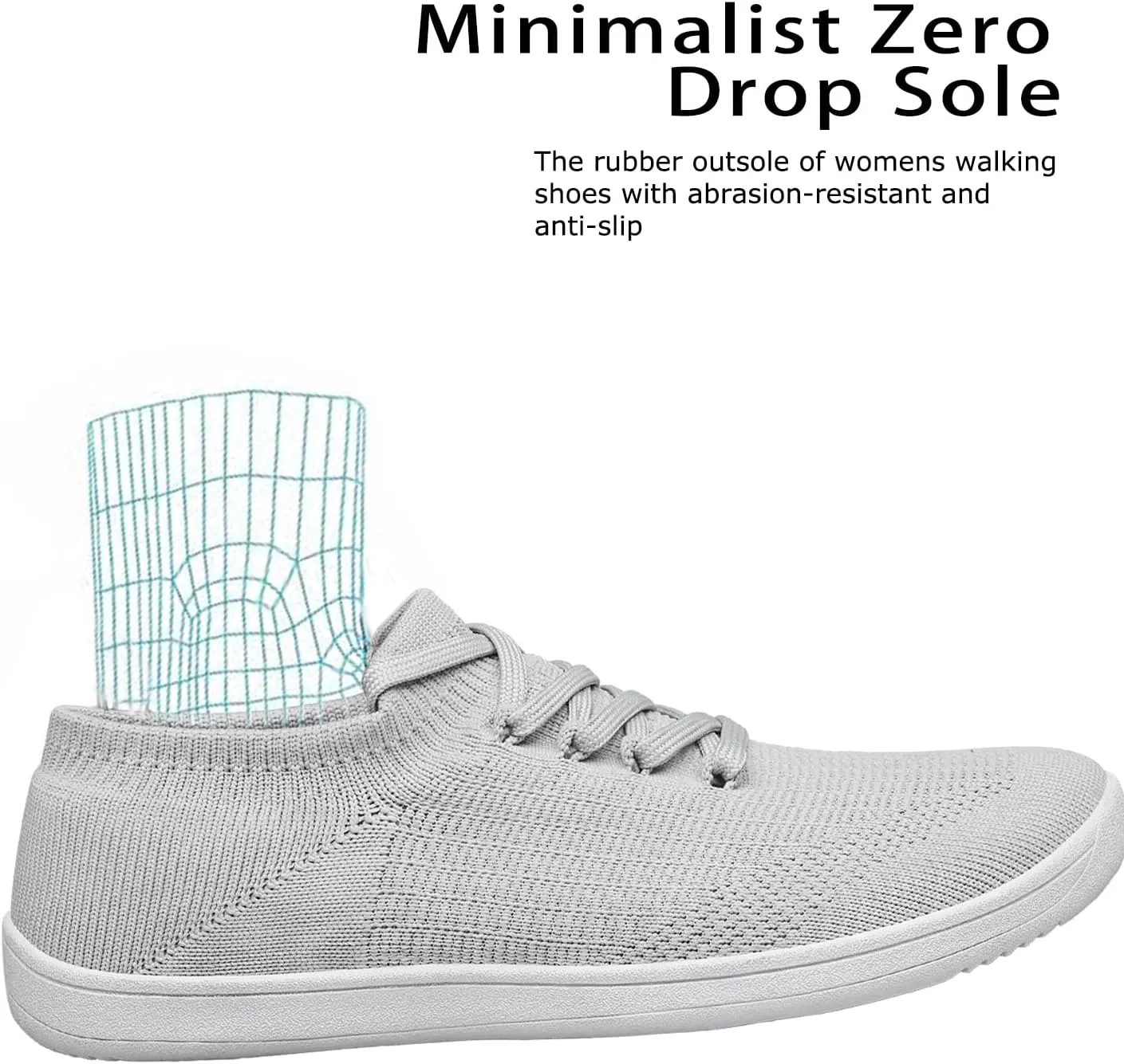 Womens Wide Toe Walking Shoes Minimalist Barefoot Shoes Zero Drop Sole Non Slip Comfortable Lightweight Wide Width Sneakers