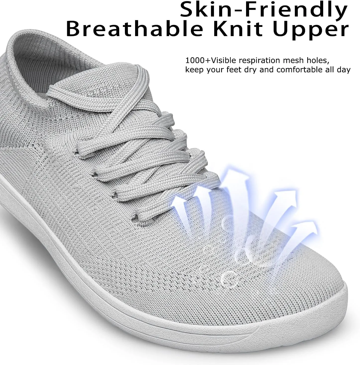 Womens Wide Toe Walking Shoes Minimalist Barefoot Shoes Zero Drop Sole Non Slip Comfortable Lightweight Wide Width Sneakers
