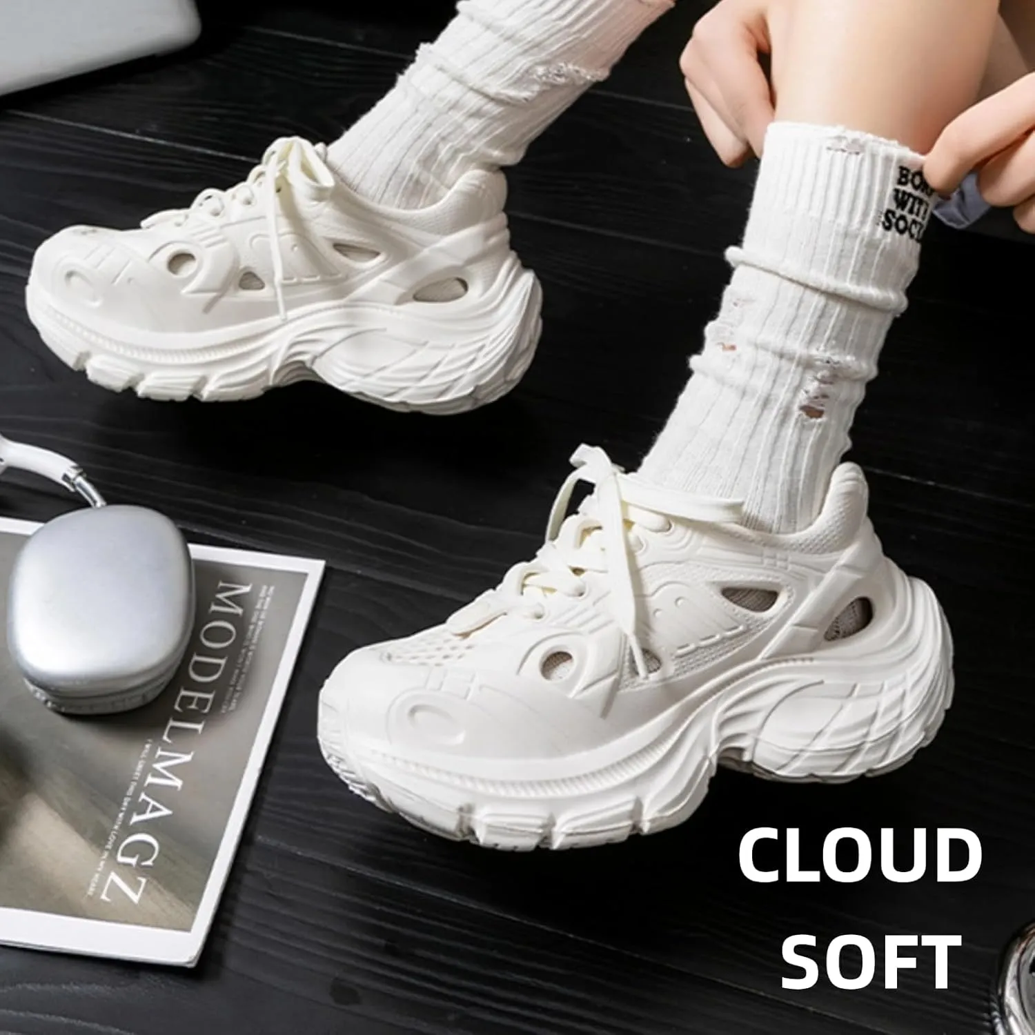 Y2k Platform Chunky Sneakers for Women and Girls Retro Mesh Breathable Aesthetic Summer Casual Walking Shoes for Travel