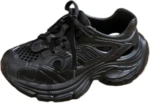 Y2k Platform Chunky Sneakers for Women and Girls Retro Mesh Breathable Aesthetic Summer Casual Walking Shoes for Travel