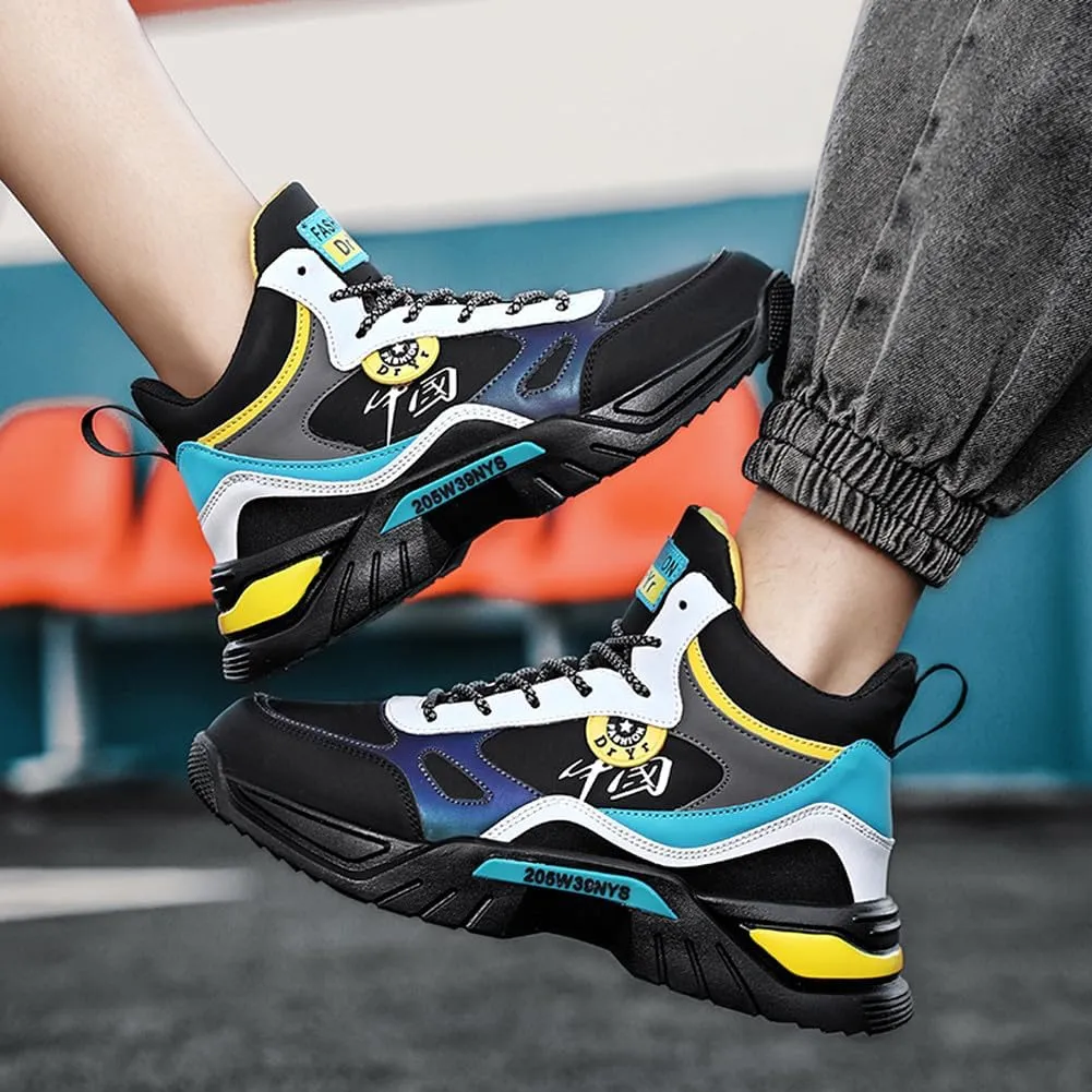 YAXE Unisex’s Lace-up Fashion Chunky Dad Sneakers
