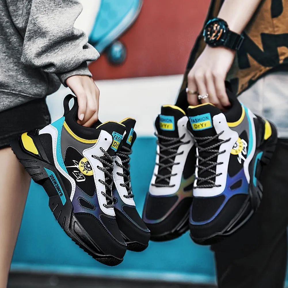 YAXE Unisex’s Lace-up Fashion Chunky Dad Sneakers