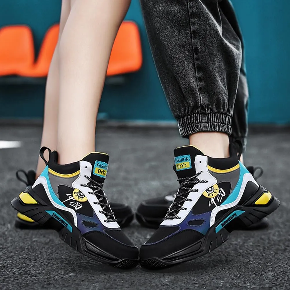 YAXE Unisex’s Lace-up Fashion Chunky Dad Sneakers
