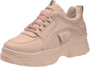 YSMIIH Women Platform Chunky Sneakers Lace up Silver White Cosy Athletic Sports Walking Shoes