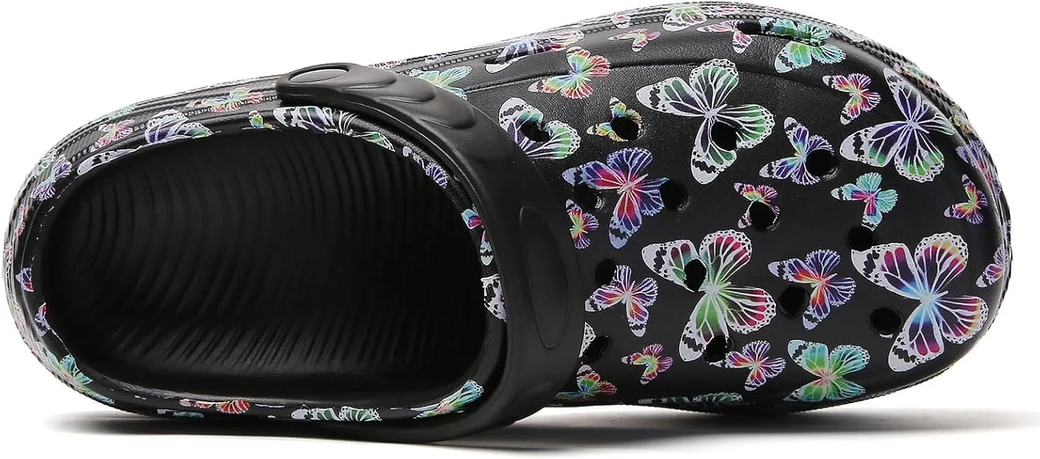 YUKTOPA Women's Platform Clogs Slip On Garden Shoes Lightweight Non Slip Beach Pool Sandals Indoor Outdoor Walking Slippers