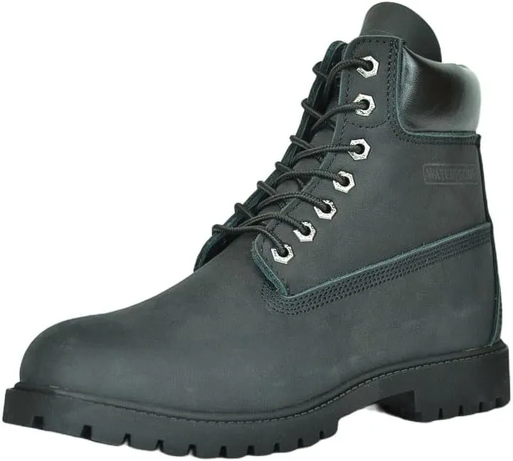 ZANCO MEN'S 6" WATERPROOF LEATHER WORK BOOTS/CONSTRUCTION BOOTS/OUTDOOR HIKING BOOTS